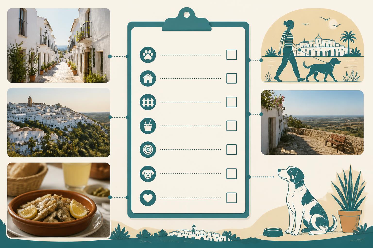 Checklist de preguntas para reservar alojamiento pet-friendly en Vejer de la Frontera
