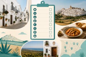 Checklist ilustrada de servicios útiles para preparar una estancia en Vejer de la Frontera