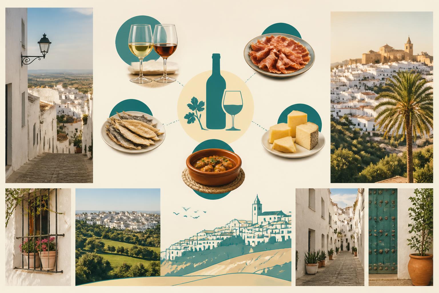 Tapas, Cádiz wine and local products served in Vejer de la Frontera