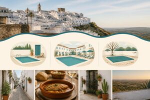 Comparación visual de tipos de piscina en alojamientos de Vejer de la Frontera
