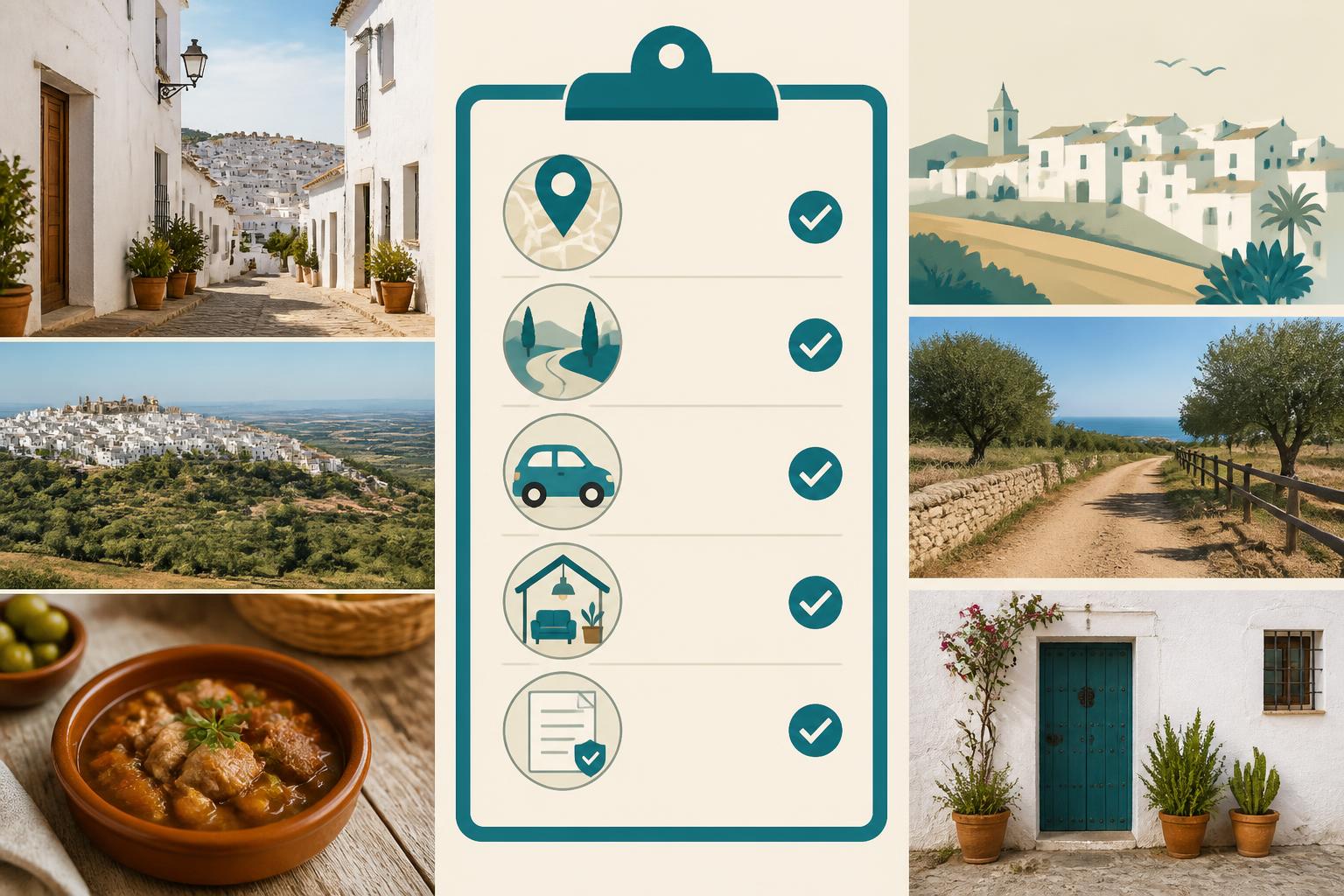 Editorial checklist for booking a rural house near Vejer de la Frontera
