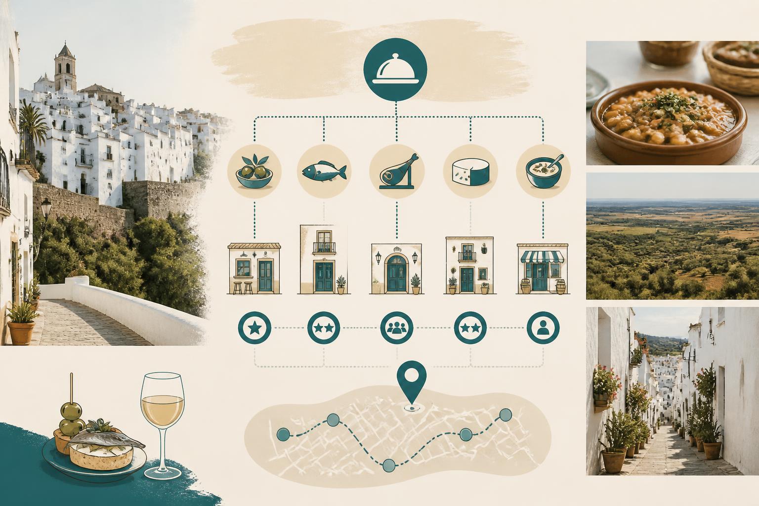 Tabla visual para comparar opciones de tapeo en Vejer de la Frontera
